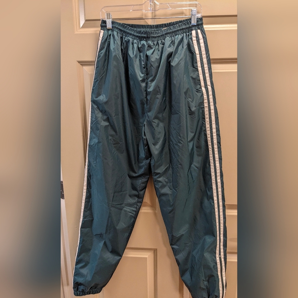 NWT: Online Green Fleece Lined Nylon Track/Jogger Pants - Size Medium